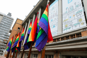 Montevidéu em setembro: Bandeiras do orgulho LGBT